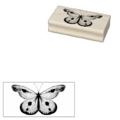 Waterverf BUTTERFLY blauw sinaasappel + uw ideeën Rubberstempel (Gestempeld)