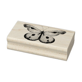Waterverf BUTTERFLY blauw sinaasappel + uw ideeën Rubberstempel