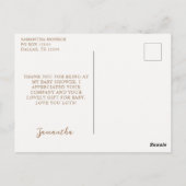 Waterverf Butterfly Boho Baby shower Dank u Briefkaart (Achterkant)