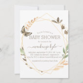 Waterverf Butterfly Boho Floral Baby shower Kaart (Voorkant)