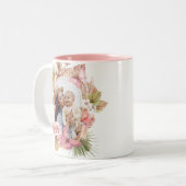 Waterverf Butterfly Boho Moederdag Tweekleurige Koffiemok (Voorkant links)