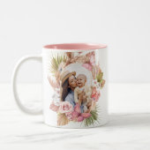 Waterverf Butterfly Boho Moederdag Tweekleurige Koffiemok (Links)