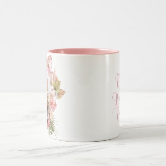 Waterverf Butterfly Boho Moederdag Tweekleurige Koffiemok (Center)