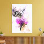 Waterverf Butterfly Canvas Afdruk (Insitu (Woonkamer))