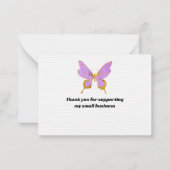 Waterverf Butterfly Dank u Notitiekaartje (Voorkant)