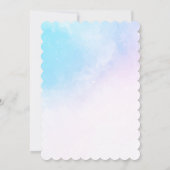 Waterverf Butterfly Elegant Script Baby shower in Kaart (Achterkant)