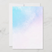 Waterverf Butterfly Elegant Script Baby shower in Kaart (Achterkant)