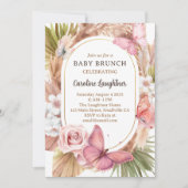 Waterverf Butterfly Floral Garden Baby Brunch Kaart (Voorkant)