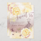 Waterverf Butterfly florale pony zoet 16 Kaart (Voorkant / Achterkant)