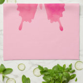 Waterverf Butterfly - Fuchsia and Pink Theedoek (Gevouwen)