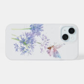 Waterverf Butterfly Garden Flowers Art iPhone 15 Case (Achterkant horizontaal)