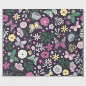 Waterverf Butterfly Garden Pattern Cadeaupapier (Vlak)