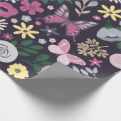Waterverf Butterfly Garden Pattern Cadeaupapier (Hoek)