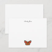 Waterverf Butterfly gepersonaliseerde flat Bedankkaart (Voorkant / Achterkant)