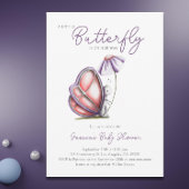 Waterverf Butterfly Girl Baby shower Kaart