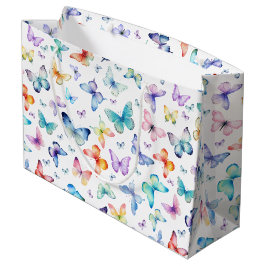 Waterverf Butterfly Grote Geschenktas Groot Cadeauzakje