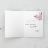 Waterverf Butterfly Happy Birthday Kaart (Binnen)