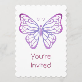 Waterverf Butterfly Invite voor Birthday Party Kaart