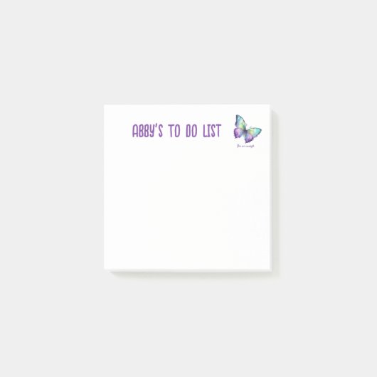 Waterverf Butterfly Je bent genoeg herinnering Post-it® Notes (Voorkant)