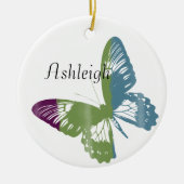 Waterverf Butterfly Keramisch Ornament (Voorkant)