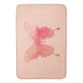 Waterverf Butterfly - Koraal en Perzik Badmat (Voorkant Verticaal)