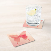 Waterverf Butterfly - Koraal en Perzik Kartonnen Onderzetters (Insitu)