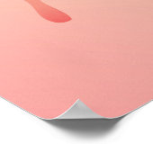 Waterverf Butterfly - Koraal en Perzik Poster (Hoek)