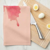 Waterverf Butterfly - Koraal en Perzik Theedoek (Quarter Fold)