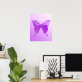 Waterverf Butterfly - Lavender and Violet Poster (Thuiskantoor)