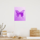 Waterverf Butterfly - Lavender and Violet Poster (Keuken)
