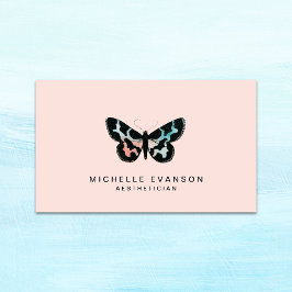  Waterverf Butterfly Logo Blush Pink Visitekaartje