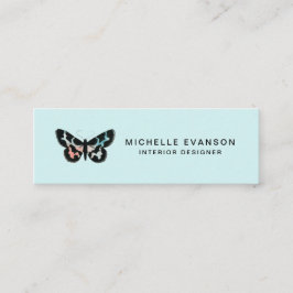 Waterverf Butterfly Logo Mint Green Mini Visitekaartje