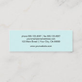 Waterverf Butterfly Logo Mint Green Mini Visitekaartje (Achterkant)