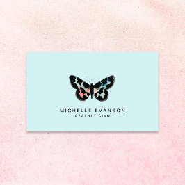 Waterverf Butterfly Logo Mint Green Visitekaartje