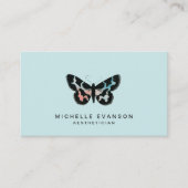 Waterverf Butterfly Logo Mint Green Visitekaartje (Voorkant)