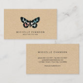  Waterverf Butterfly Logo Rustic Visitekaartje (Voorkant / Achterkant)