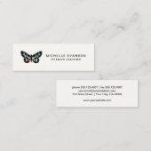 Waterverf Butterfly Minimalistische Logo Mini Visitekaartje (Voorkant / Achterkant)