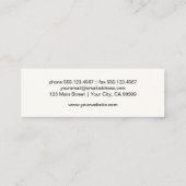 Waterverf Butterfly Minimalistische Logo Mini Visitekaartje (Achterkant)