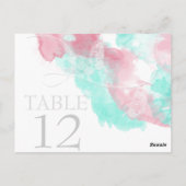Waterverf Butterfly Minted Blush Wedding Briefkaart (Achterkant)