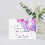 Waterverf Butterfly Mixed Berries SavetheDate Aankondigingskaart (Staand voorkant)