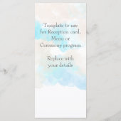 Waterverf Butterfly Ocean Shore Program Rack Programmakaart (Achterkant)