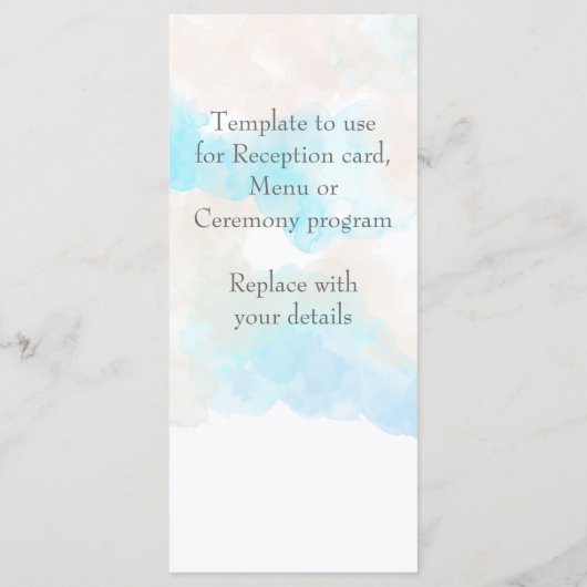 Waterverf Butterfly Ocean Shore Program Rack Programmakaart (Achterkant)