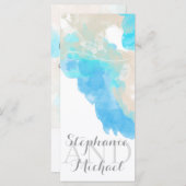 Waterverf Butterfly Ocean Shore Program Rack Programmakaart (Voorkant / Achterkant)