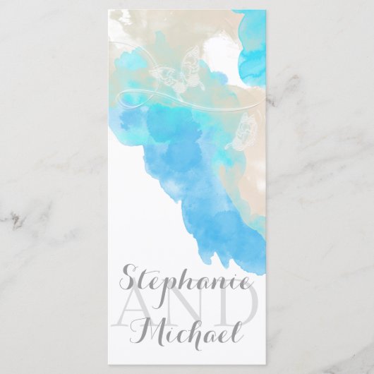 Waterverf Butterfly Ocean Shore Program Rack Programmakaart (Voorkant)