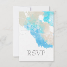 Waterverf Butterfly Ocean Shore RSVP Kaartje