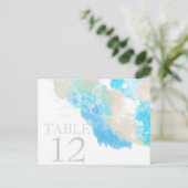 Waterverf Butterfly Ocean Shore Table Kaart (Staand voorkant)