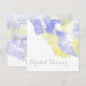 Waterverf Butterfly Periwinkle Lemon Bridal Showe Kaart (Voorkant / Achterkant)