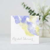 Waterverf Butterfly Periwinkle Lemon Bridal Showe Kaart (Staand voorkant)