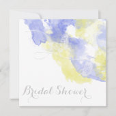 Waterverf Butterfly Periwinkle Lemon Bridal Showe Kaart (Voorkant)