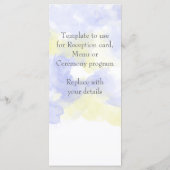 Waterverf Butterfly Periwinkle Lemon Program Rack Programmakaart (Achterkant)
